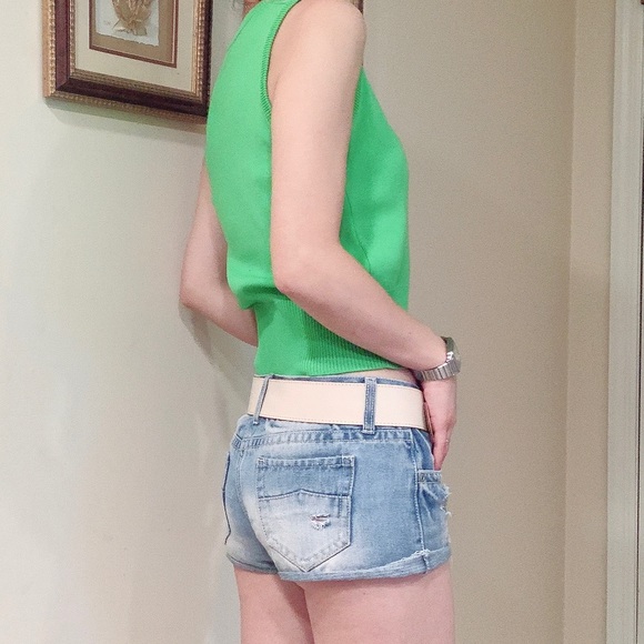 J. A. C. Green Knit Tank Top - Picture 2 of 6